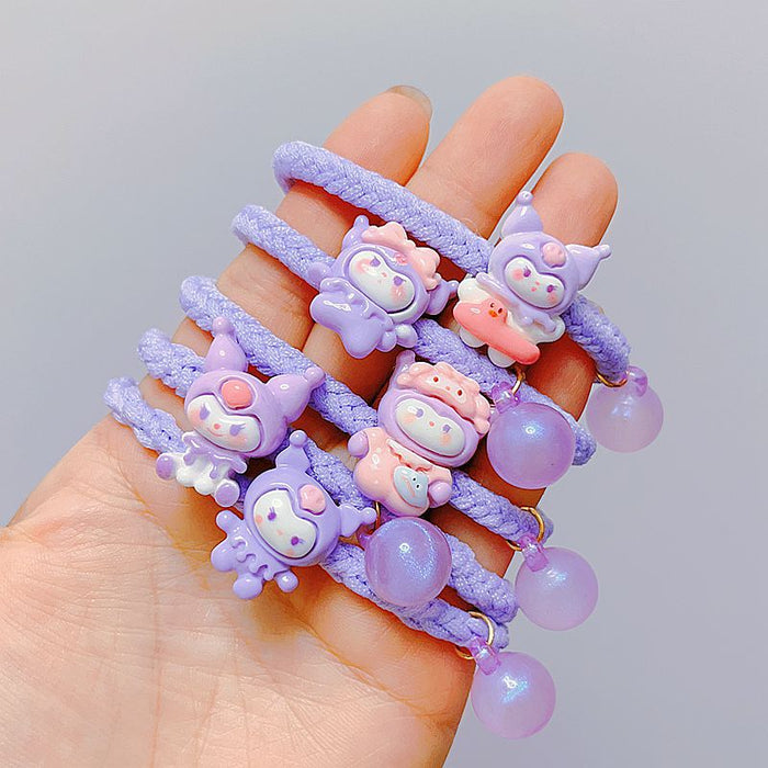 Wholesale 5pcs Leather Band Hair Rope Braided Hair Rope Hair Accessories for Women