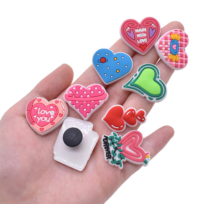 Wholesale Random 100pcs Valentine's Day Love Cartoon Crocs Shoe Buckle JDC-SC-XiaoY002