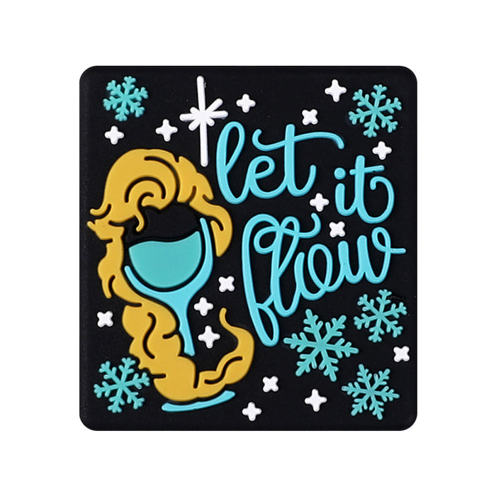 Wholesale 20pcs cartoon focus beads letter silicone beads diy bracelet necklace loose beads accessories tire silicone beads