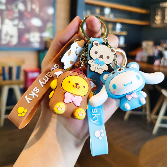 Wholesale Cartoon Doll Rubber Keychain JDC-KC-Tingm012