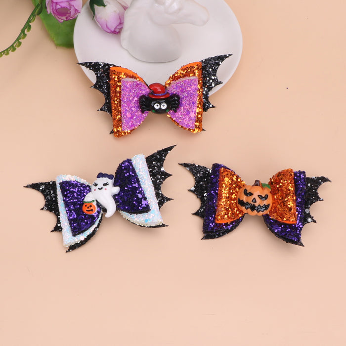 Wholesale Children Halloween Bow Hair Clip JDC-HC-Bais009