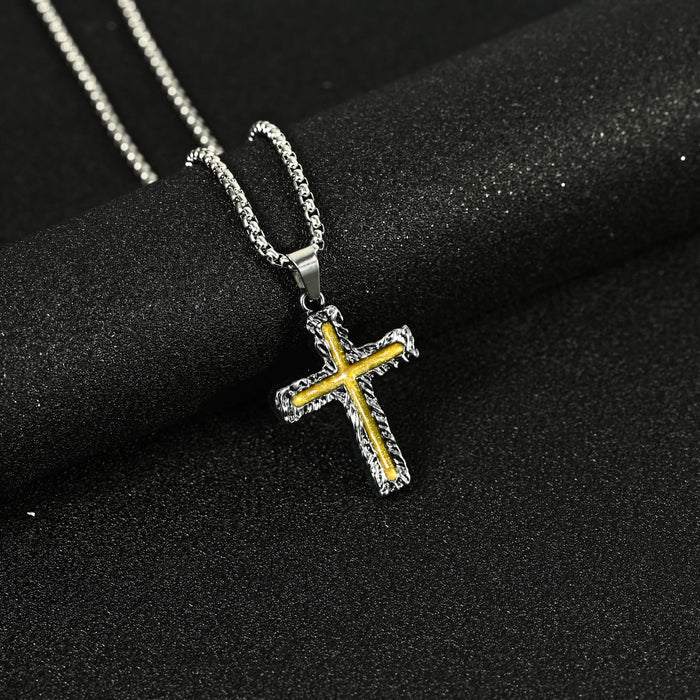Wholesale Necklace Accessories Street Cross Personalized Alloy Pendant Sweater Chain