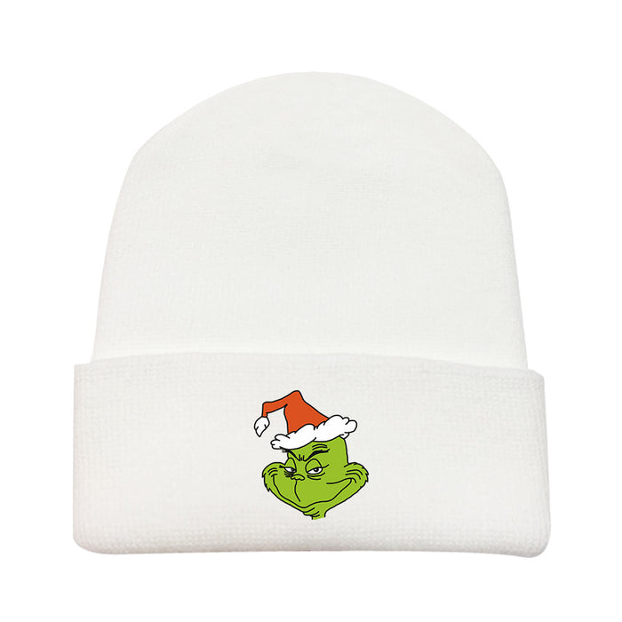 Wholesale Christmas Knitted Hat Green Hair Monster Wool Hat JDC-FH-JunC006