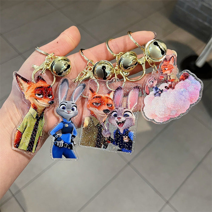 Wholesale 5 PCS Cute cartoon acrylic keychain