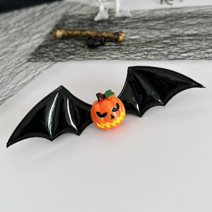Wholesale New Halloween Headdress Dark Series Funny Pumpkin Single Eye Devil Bat Wings Side Hairpin Hairpin