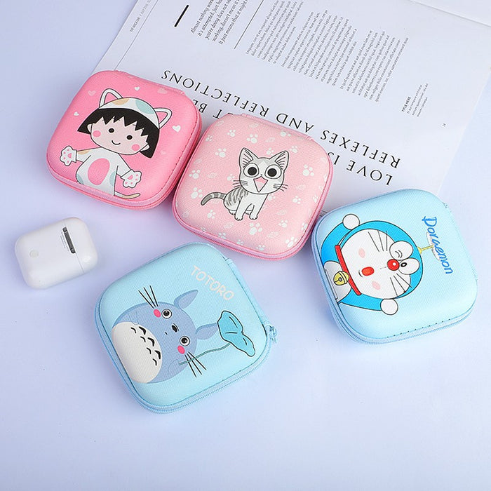 Wholesale  Cartoon  Headset Storage Bag Large Coin Purse Charger Data Cable Hard Disk Mobile Power Storage Box