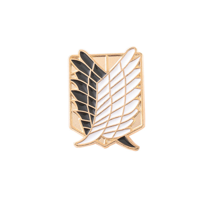 Wholesale Anime Wings Of Freedom Metal Brooch Pin Electroplated Finish Jewelry Accessory For Resale