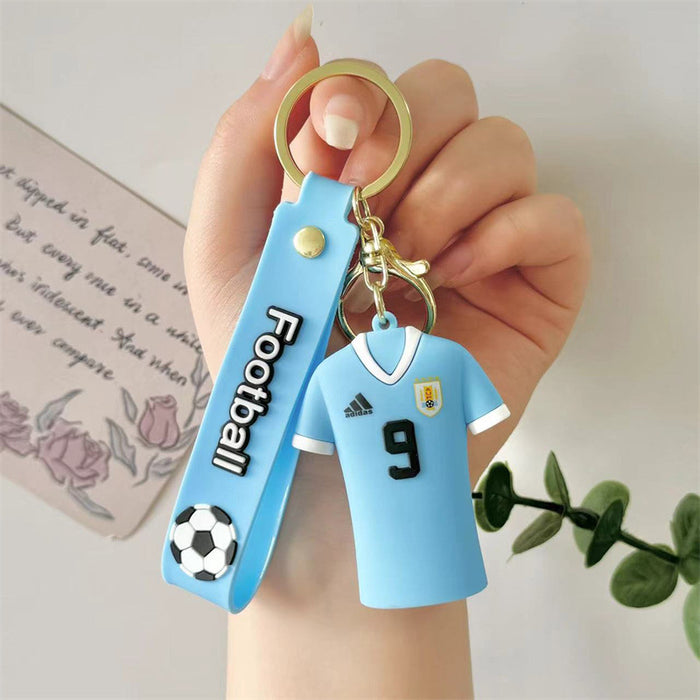 Wholesale Football Player Jersey Silicone Doll Keychain JDC-KC-HaoXi002