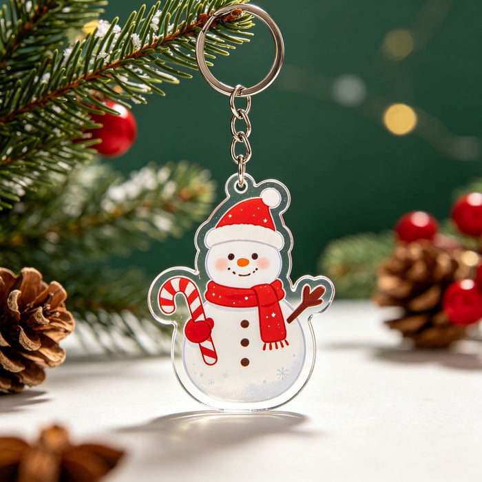 Wholesale Acrylic Christmas Keychain Holiday Gift Wedding Party Favor Boutique Accessory MOQ≥2