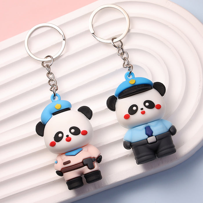 Wholesale  cute panda keychain panda  keychain bag pendant panda doll pendant