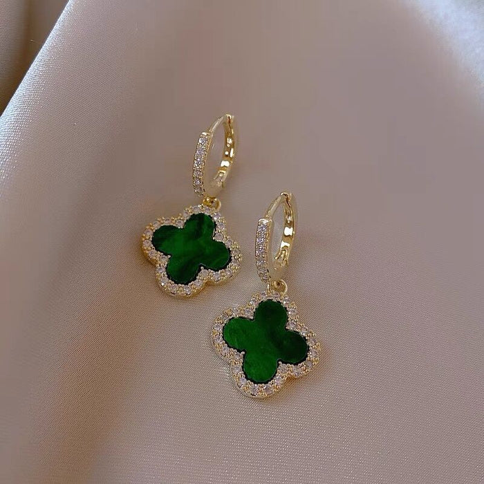 Wholesale Gold plated sparkling diamond zircon earrings