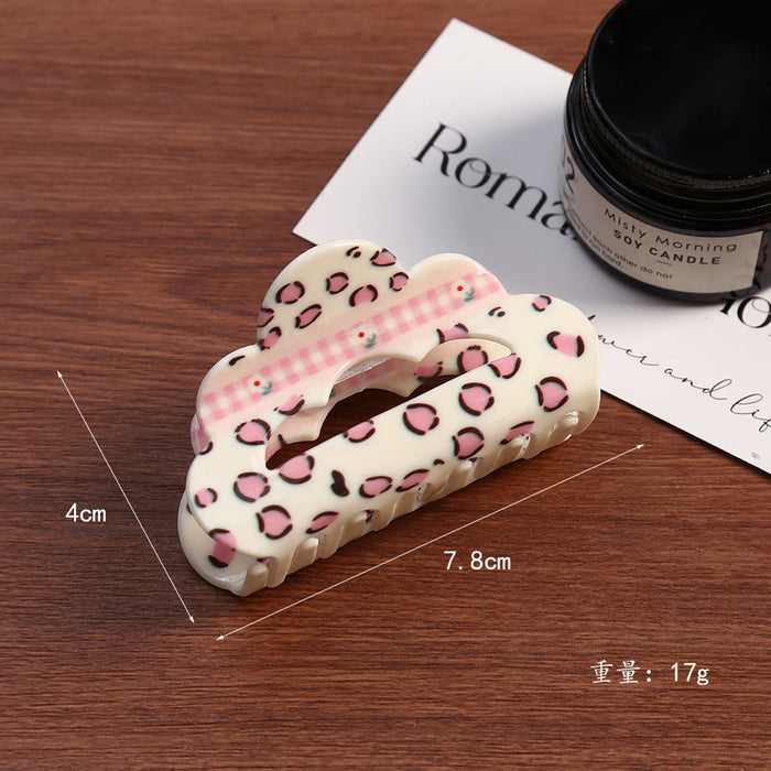 Wholesale Stylish Floral Acetate Shark Clip Hair Accessory Everyday Styling