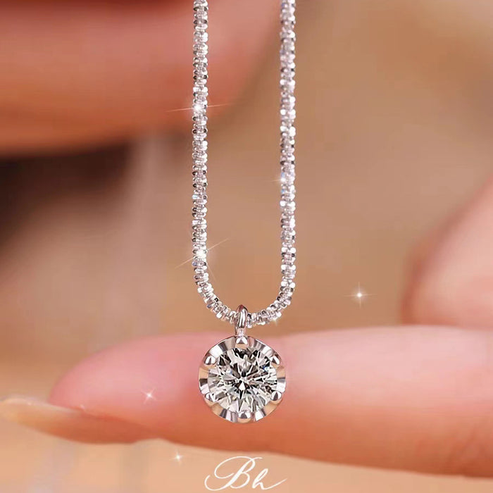 Wholesale Imitation moissanite diamond necklace, new zircon collarbone chain, niche, high-end, temperament, versatile accessory necklace