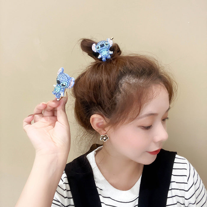 Wholesale full diamond hairpin rhinestone hair band cute cartoon hair tie cover