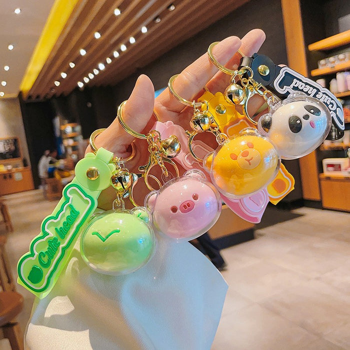 Wholesale Cartoon Acrylic Panda Head Keychain JDC-KC-Aile003