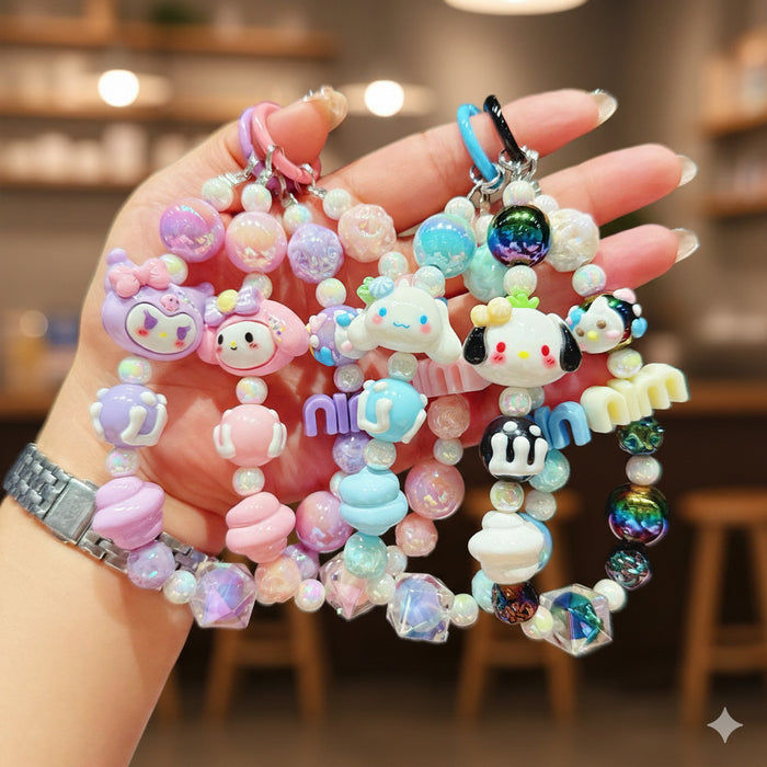 Wholesale Acrylic Cartoon Beaded Keychain