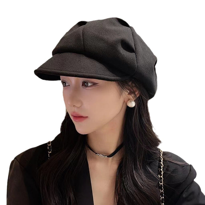 Wholesale Cloud hat new pleated octagonal hat travel versatile casual woolen beret
