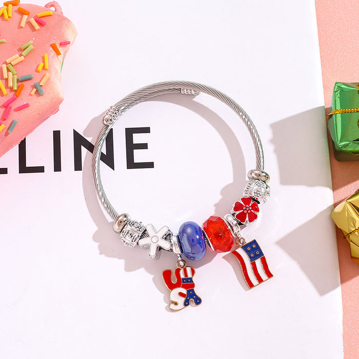 Wholesale Bracelet, bracelet, heart-shaped balloon pendant, stainless steel bead bracelet