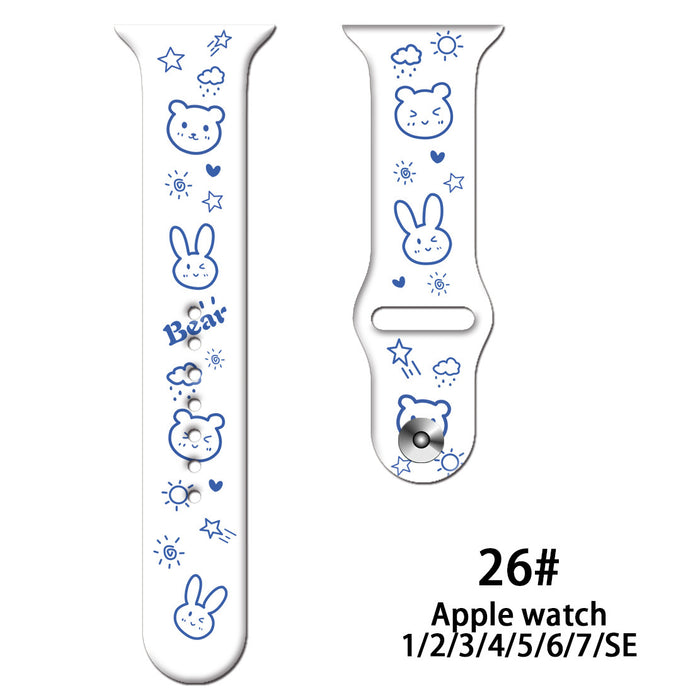 Wholesale Personalized Printed Silicone Watch Strap JDC-WD-NuoQi014