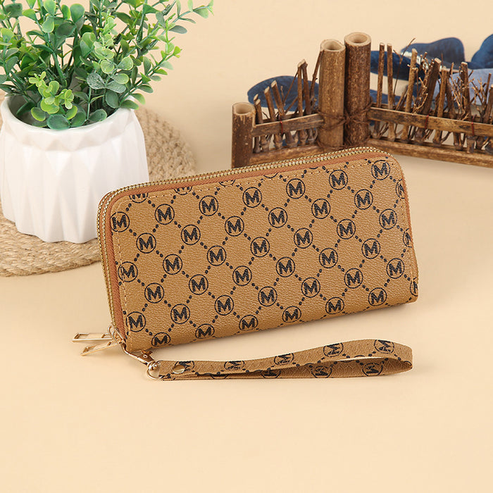 Wholesale Double Zipper Long Large Capacity Multifunctional Wallet JDC-WT-HNG007