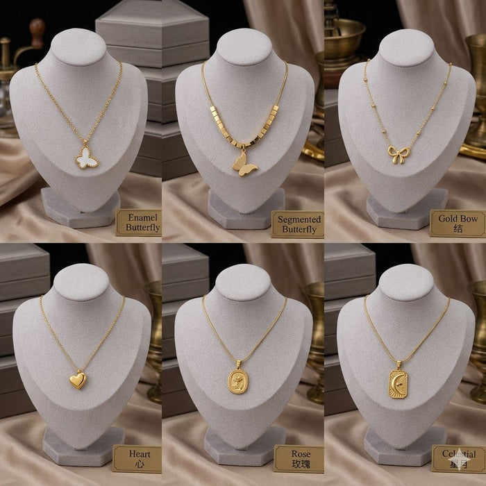 Wholesale Fade-Resistant Sweater Chain — Niche,  Light Luxury  and Sophisticated Titanium Steel Necklace