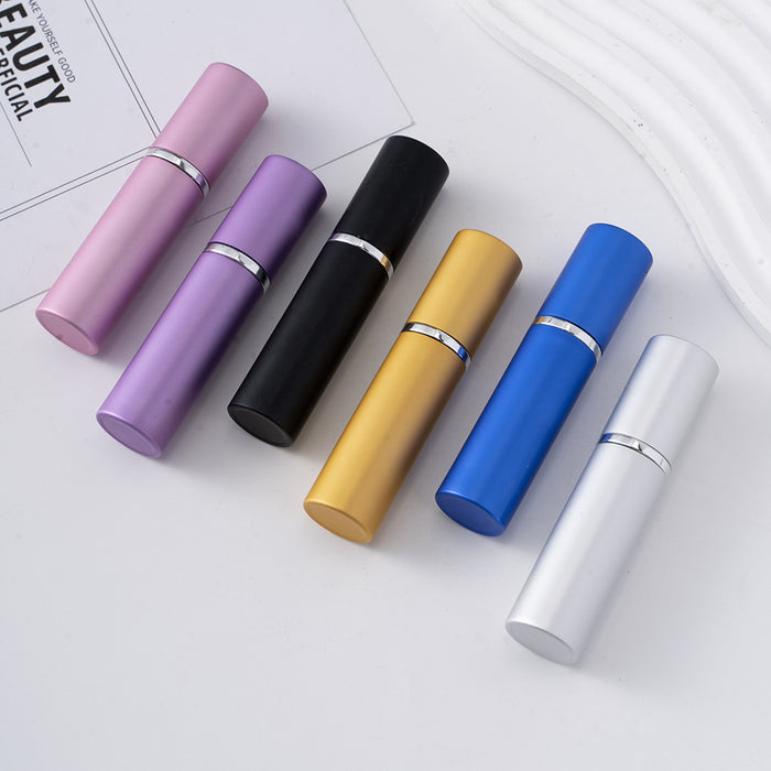 Wholesale 5ml Flat Head Glass Liner Spray Bottle Aluminum Shell Cosmetic Perfume Bottle Keychain JDC-KC-ZY044