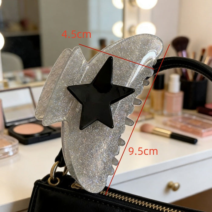 Wholesale Star-Shaped Acrylic Hair Clip Trendy Fashion Accessory Boutique MOQ≥2