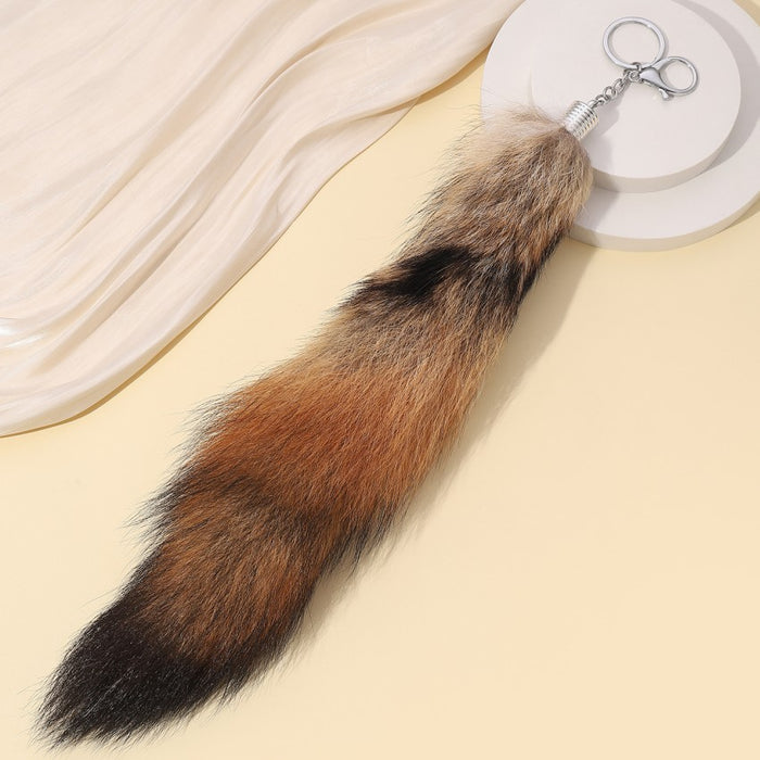 Wholesale Fox Tail Plush Keychain JDC-KC-RongRui045