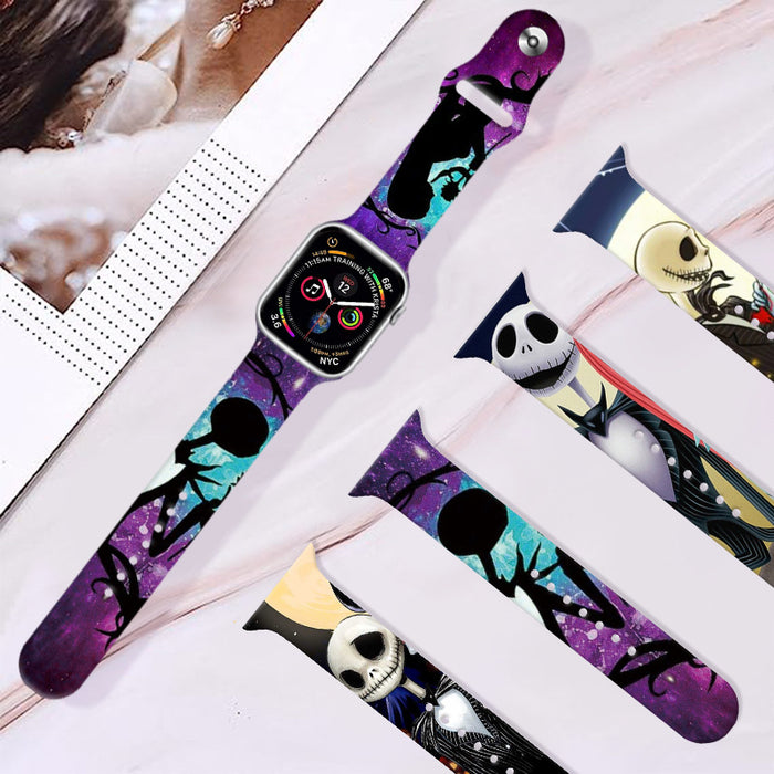 Wholesale Cartoon Christmas Silicone Strap Suitable for Apple Watch Strap JDC-WD-NuoQi003