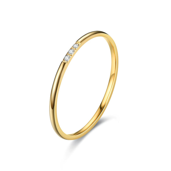 Wholesale Niche diamond wedding rings,  minimalist and understated style   titanium steel index and pinky finger rings