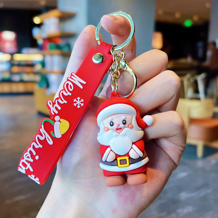 Wholesale  Keychain Christmas Pendant Christmas Tree Reindeer Doll Bag Key Chain Gift