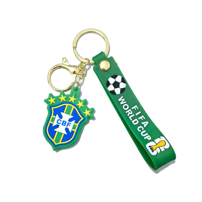 Wholesale 10pcs World Cup National Team Pvc Soft Keychain