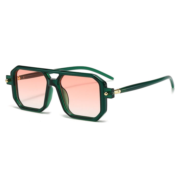 Wholesale square large frame sunglasses trendy double beam sunglasses