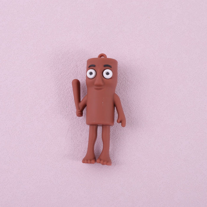 Wholesale Doll keychain funny abstract stick man shark small pendant