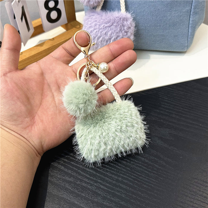 Wholesale Mini Bag Style Fur Ball Keychain JDC-KC-KaiY011