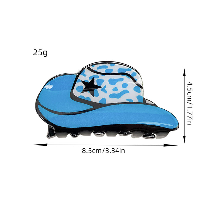 Wholesale Western Style Cowboy Hat Clip Retro Imitation Acetate Elegant Fashion Temperament Hair Accessory High-End Headwear