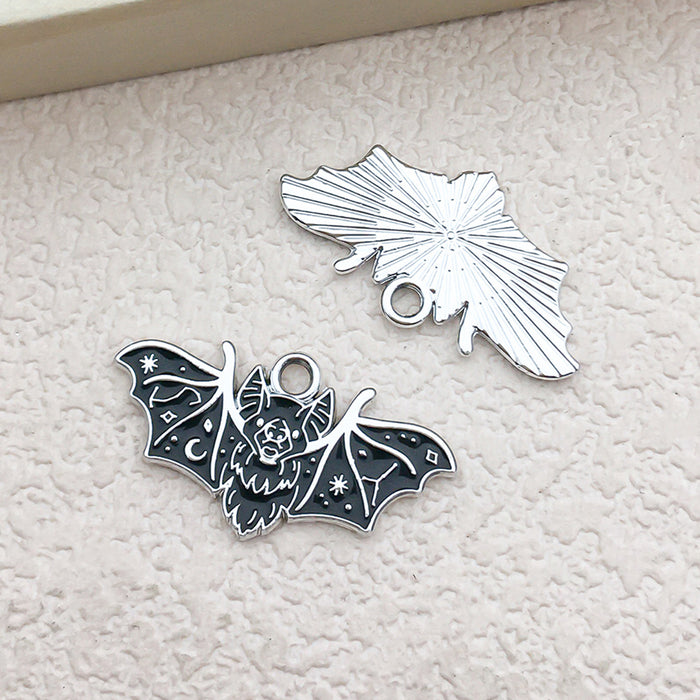 Wholesale Halloween Stylish 12-Pack Bat Charms Zinc Alloy Electroplated MOQ≥2