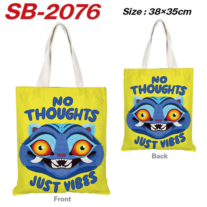 Wholesale Kpop full color printed shopping bag canvas tote bag  shoulder bag