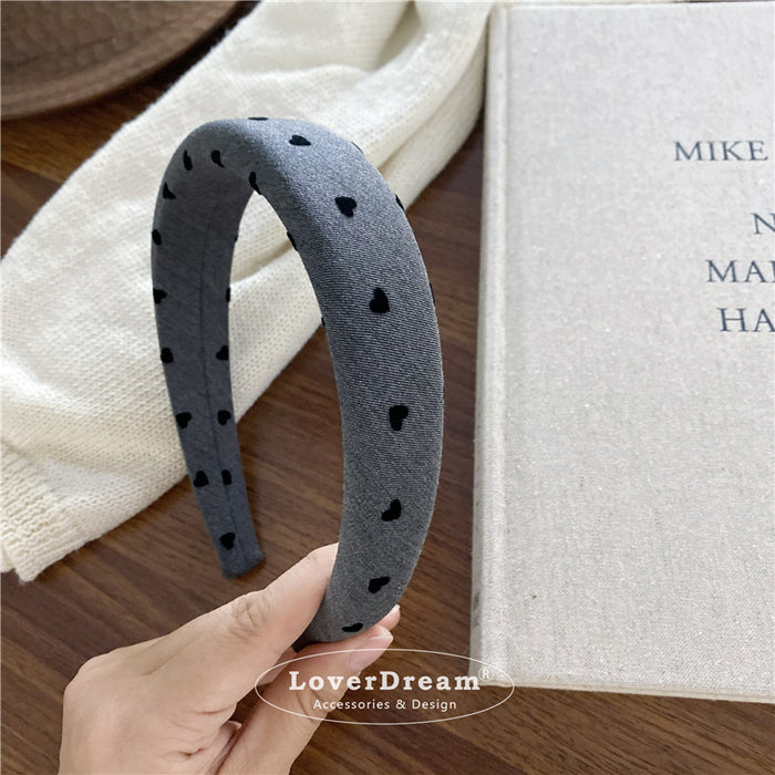 Wholesale Wave Point Love Bow Hair Hoop Fashion Headband Versatile Headwear Hair Accessories