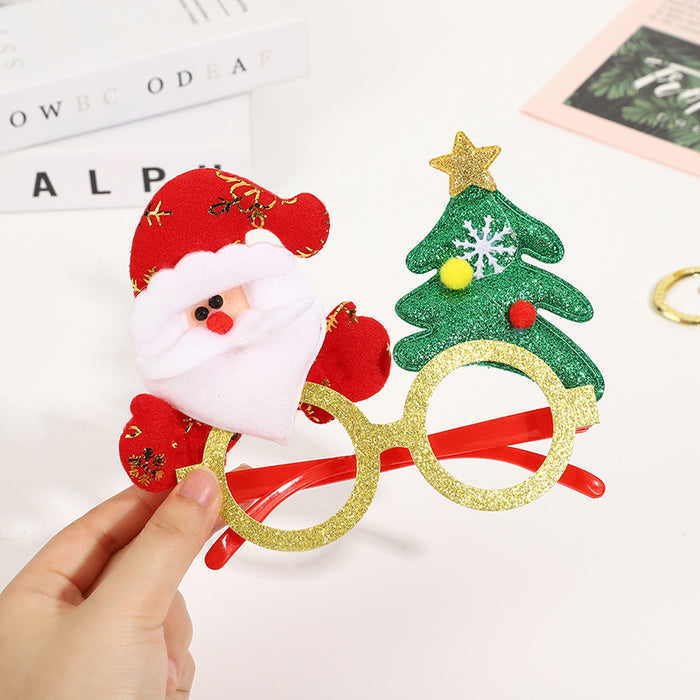 Wholesale Christmas Decoration Glasses Frame Christmas Party Party Creative Glasses Frame Adult Children Christmas Glasses Gift