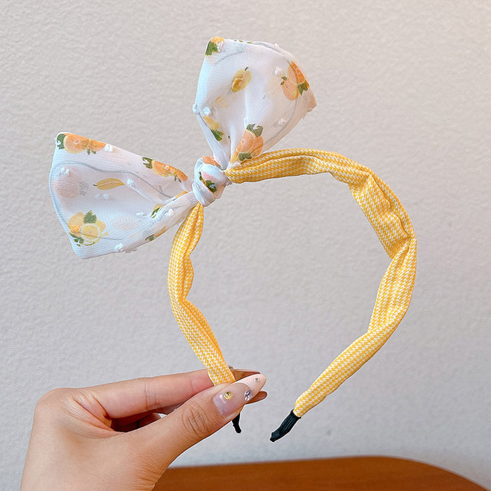 Wholesale Children' s headband girls non-slip baby hairpin headdress little girl rabbit ear bow headband