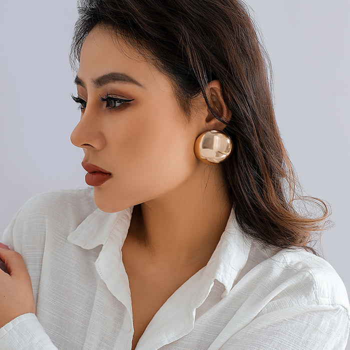 Wholesale Exaggerated punk metal earrings, personalized niche earrings, fashionable earring accessories