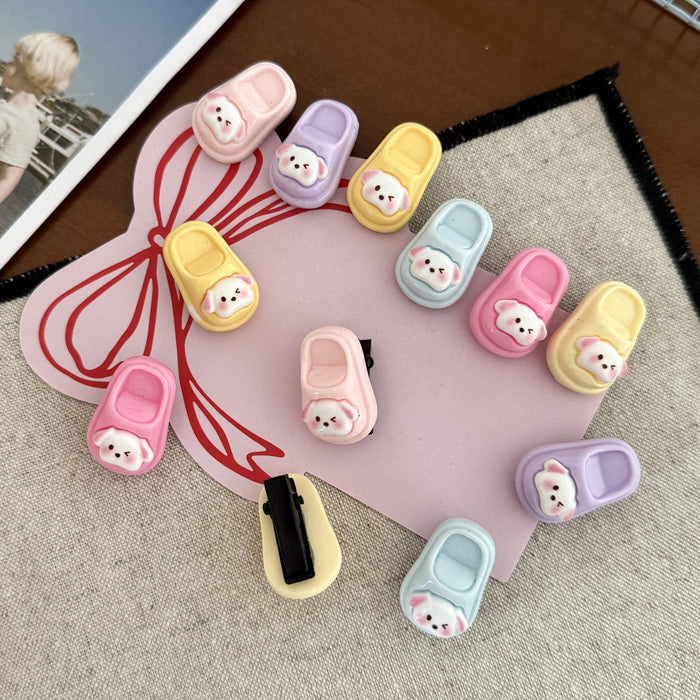 Wholesale Cute Cartoon Mini Slippers Funny Hair Clips