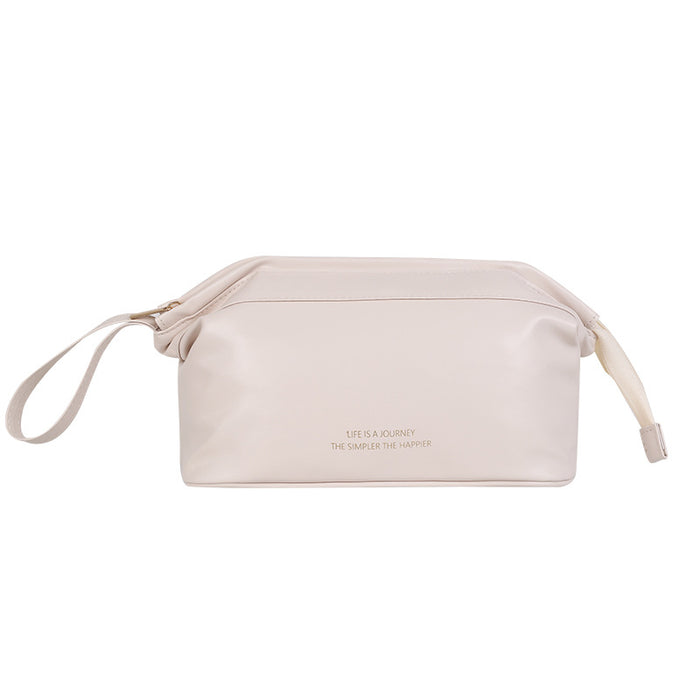 Wholesale Modern Cloud Design Double Layer Makeup Bag PU Leather Travel Toiletry Pouch Everyday Use And Gift