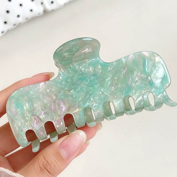 Wholesale Iridescent Pearl Shimmer Hair Claw Clip French Style PVC Hair Accessory for Everyday Wear Trendy Gift