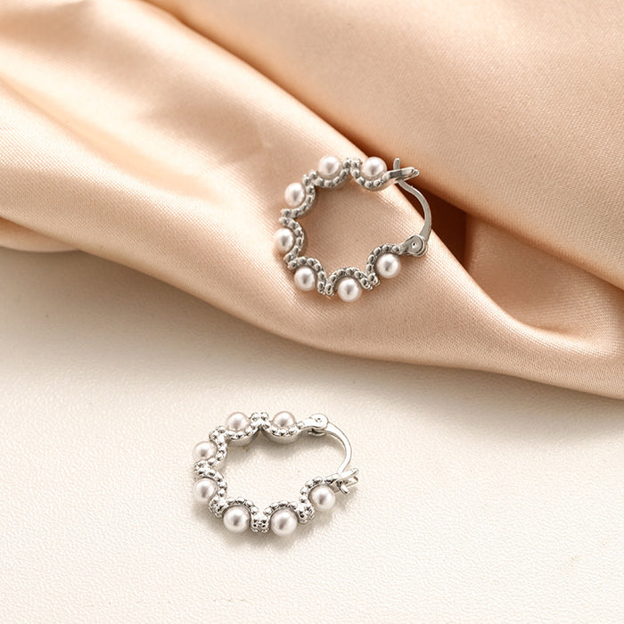 Wholesale Pearl earrings, niche design, earrings, light luxury temperament, personalized retro ear buckles