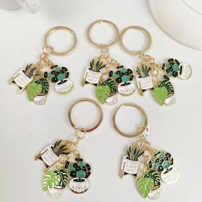 Wholesale pot meat shape green keychain