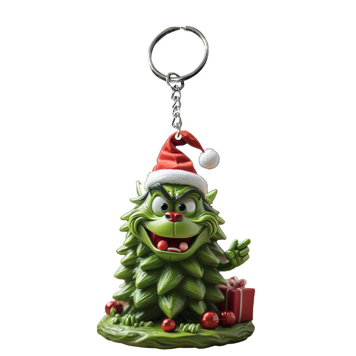 Wholesale Christmas Grinch Creative Acrylic Keychain JDC-KC-SYJ001