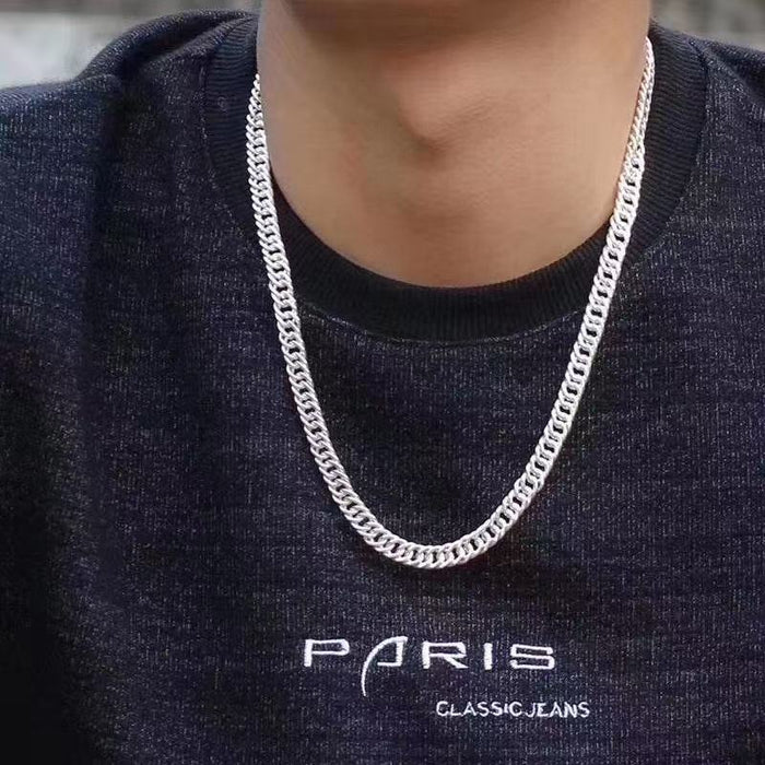 Wholesale Sterling Silver Hip-Hop Necklace Thick Horsewhip Chain