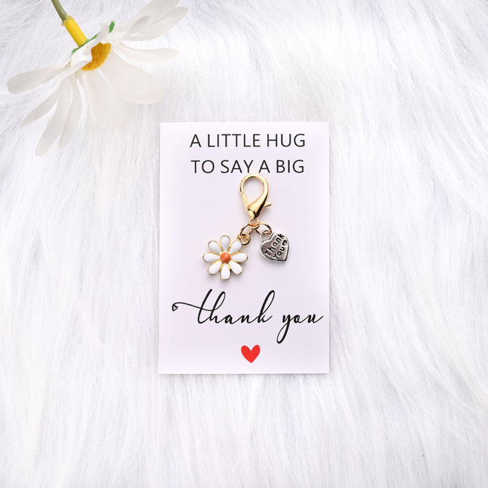 Wholesale Multiple colors of small flower and heart keychains